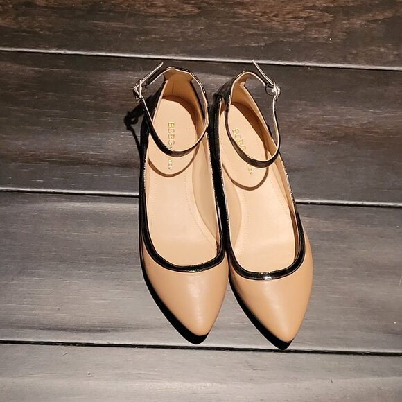 BCBGeneration Fawn / Black flats with ankle strap US 7.5M - Picture 2 of 5